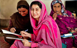 Woman learning